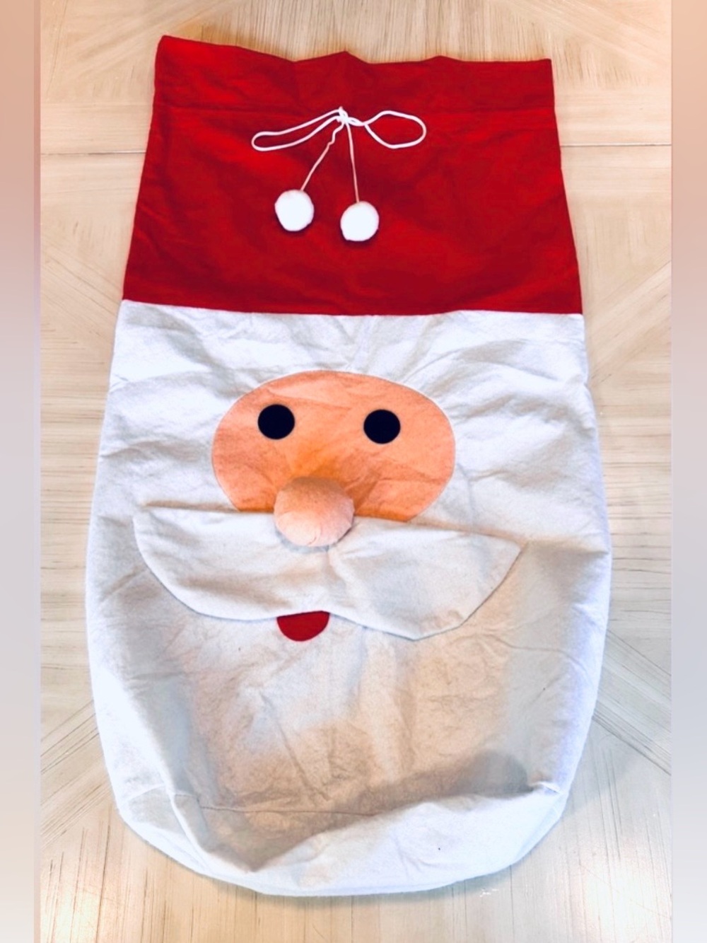 Jumbo Santa Christmas Gift Bag 35.5” x 21.5” Reusable - Drawstring